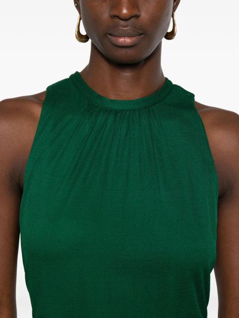 Max Mara Carnet gathered-detail maxi dress - Green