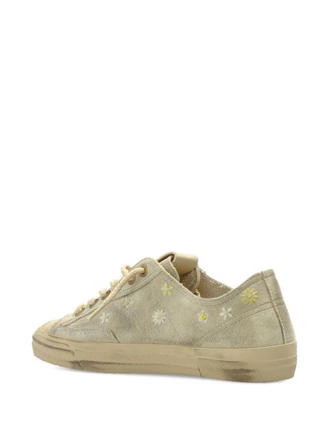 Golden Goose floral-embroidered sneakers - Neutrals