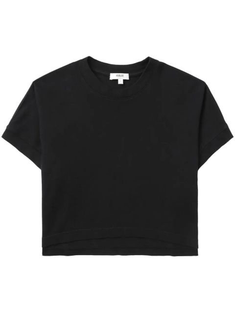 AGOLDE cropped cotton T-shirt - Black - zdjęcie produktu nr 1