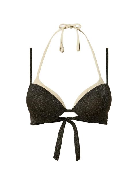 TWINSET lurex push-up bikini top - Black - zdjęcie produktu nr 1