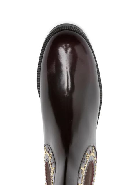 Aquazzura studded boots - Brown