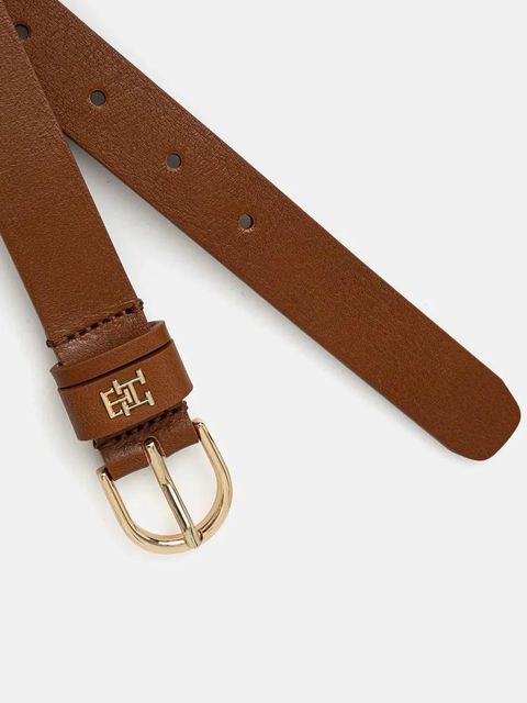 Tommy Hilfiger pasek skórzany damski kolor brązowy AW0AW16836 - zdjęcie produktu nr 2
