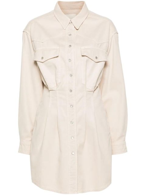 ISABEL MARANT Liliko shirt minidress - Neutrals