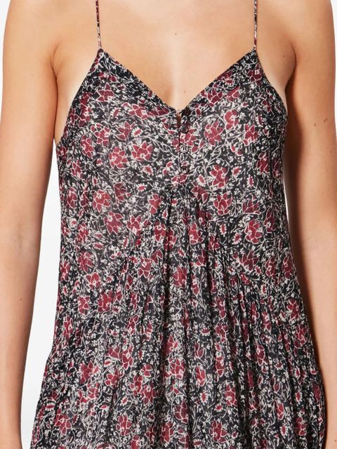 MARANT ÉTOILE Sabbba floral-patterm midi dress - Black