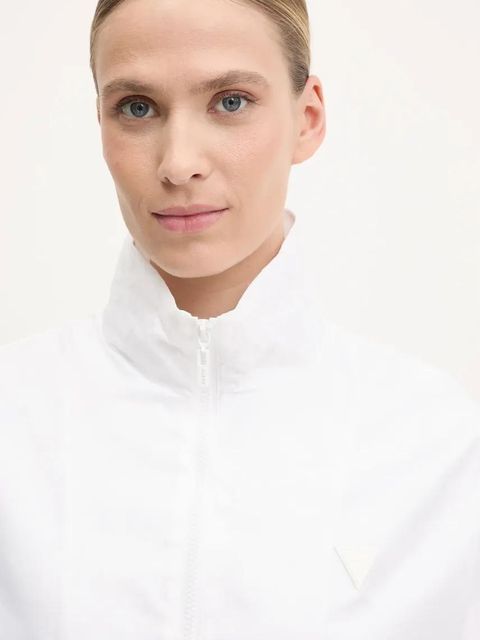 Guess kurtka kolor biały przejściowa oversize V5GL01 WH482