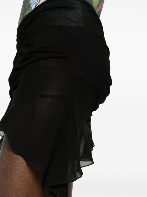 MISBHV ruffled chiffon mini skirt - Black