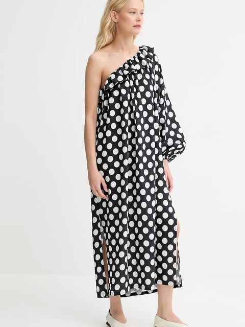 The Sleeper sukienka kolor czarny midi prosta GADR02G097N