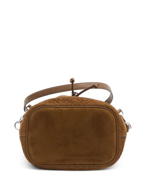 Tory Burch T Monogram suede bucket bag - Brown - zdjęcie produktu nr 2