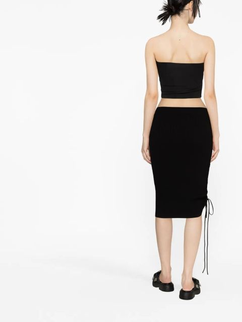 Off-White drawstring-detailed midi skirt - Black - zdjęcie produktu nr 2