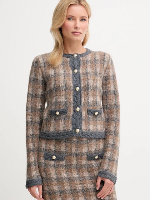 Joop! kardigan z dodatkiem wełny damski kolor brązowy 30048468 - zdjęcie produktu nr 1