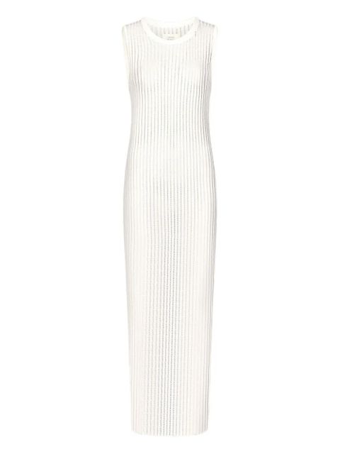 LouLou de Saison Icaria semi-sheer ribbed knitted maxi dress - White - zdjęcie produktu nr 1