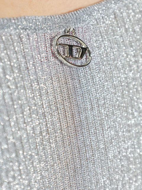 Diesel M-Dalila V-neck long-sleeved mini dress - Grey