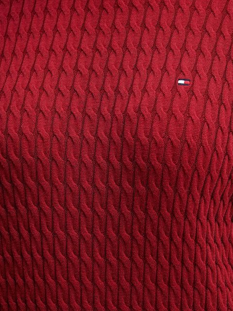 Tommy Hilfiger sweter bawełniany kolor bordowy lekki WW0WW44993