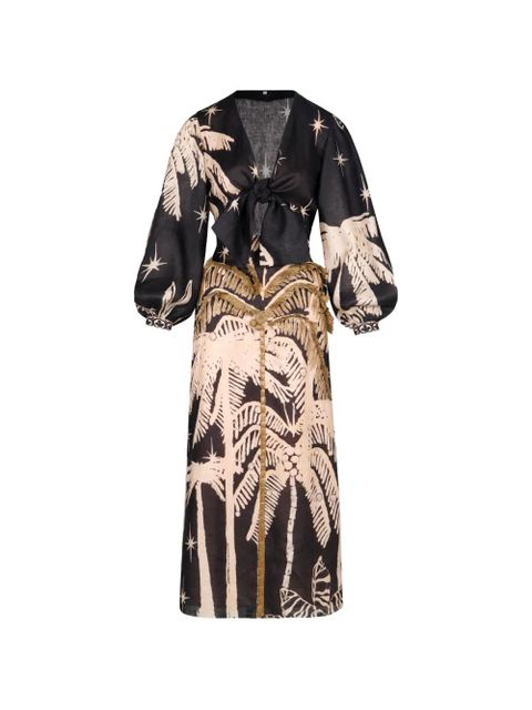 Johanna Ortiz Pradera Geométrica midi dress - Black - zdjęcie produktu nr 1