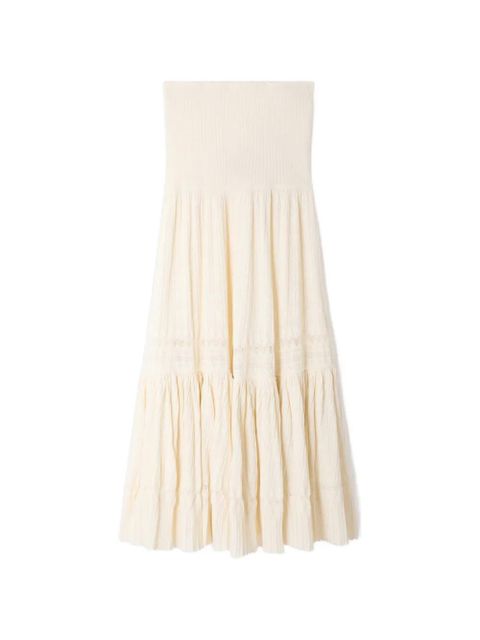 SANDRO ruffled long skirt - Neutrals - zdjęcie produktu nr 1