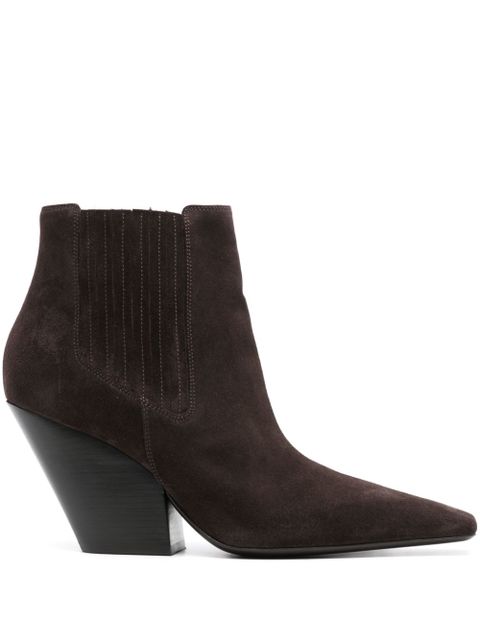 Casadei Anastasia 100mm Western-style suede boots - Brown