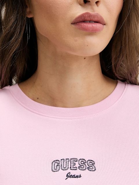 Guess Jeans t-shirt damski kolor różowy W6RP21 KA0H1