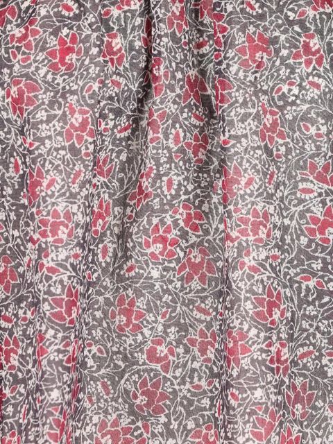 ISABEL MARANT ruffled floral-print top - Black