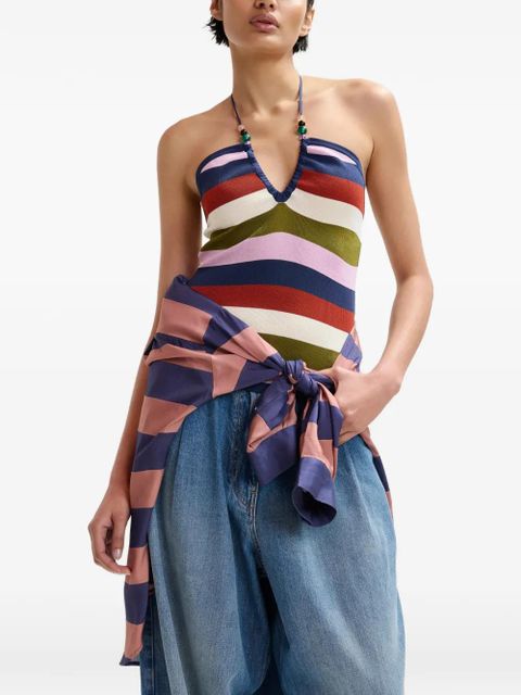 Essentiel Antwerp striped halterneck top - Blue