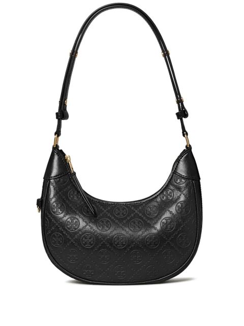 Tory Burch T Monogram Crescent shoulder bag - Black - zdjęcie produktu nr 1