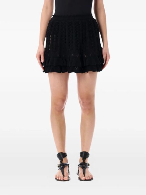 MARANT ÉTOILE Nelle cotton knit mini skirt - Black - zdjęcie produktu nr 1
