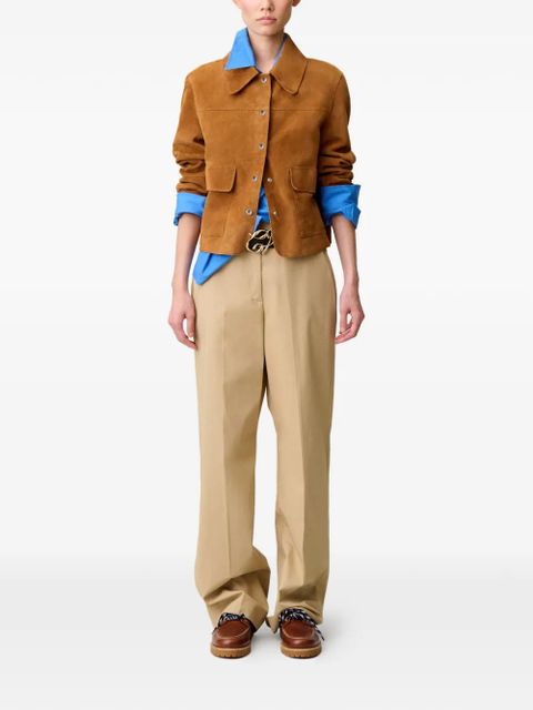 Claudie Pierlot buttoned leather jacket - Brown - zdjęcie produktu nr 2