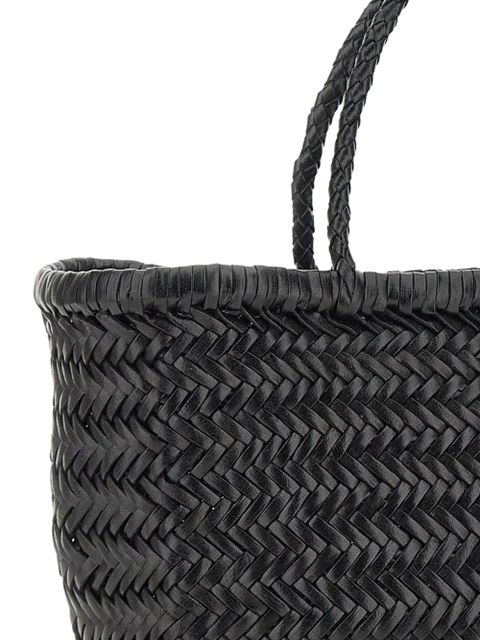 DRAGON DIFFUSION small Triple Jump woven leather tote bag - Black