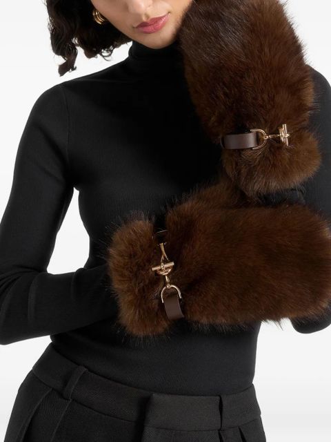 Manière De Voir Alva detachable-belt gloves - Brown - zdjęcie produktu nr 2