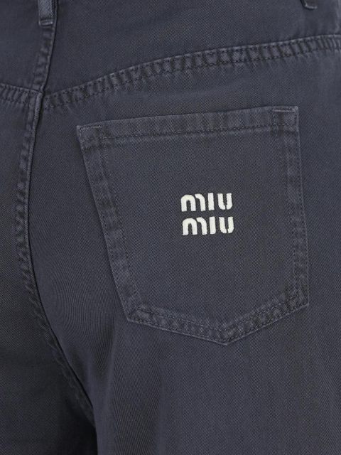 Miu Miu wide-leg five-pockets jeans - Grey - zdjęcie produktu nr 2