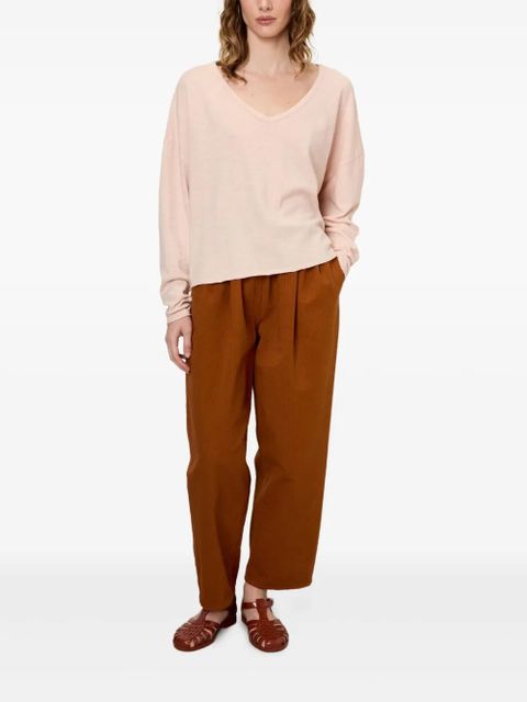 American Vintage Sonoma long-sleeve V-neck T-shirt - Pink