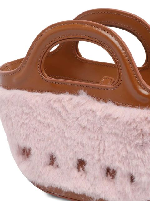 Marni trimmed leather mini bag - Pink