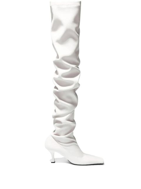 Proenza Schouler Trap over-the-knee leather boots - White - zdjęcie produktu nr 1