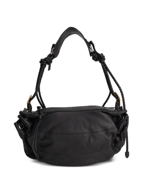 ISABEL MARANT medium Maia braided-strap knotted leather shoulder bag - Black - zdjęcie produktu nr 2