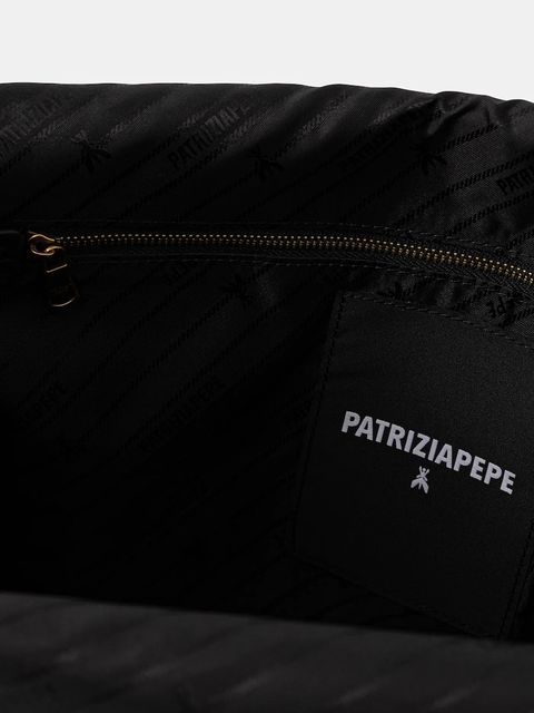 Patrizia Pepe torebka skórzana kolor czarny 8B0517 L162