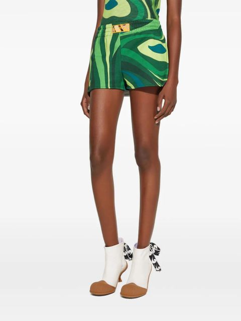 PUCCI Marmo-print shorts - Green