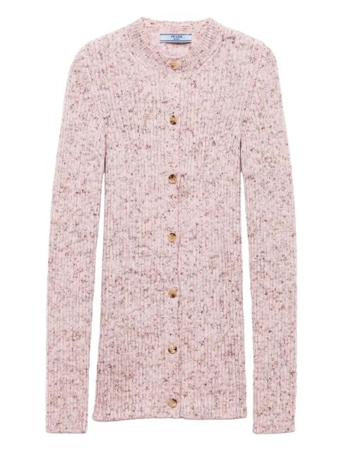 Prada rib-knit cardigan - Pink - zdjęcie produktu nr 1