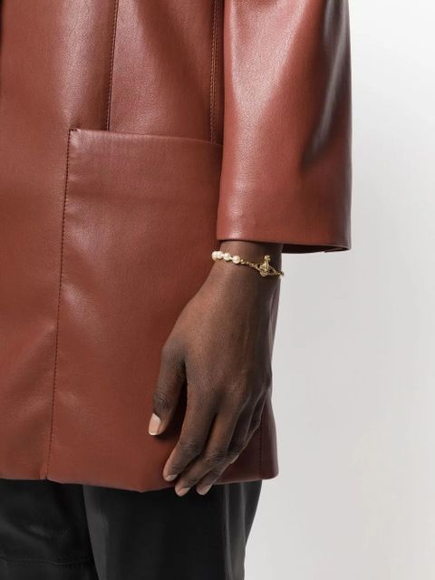 Vivienne Westwood mini bas relief pearl bracelet - White - zdjęcie produktu nr 2