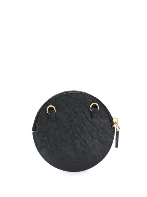 Prada logo plaque coin pouch - Black