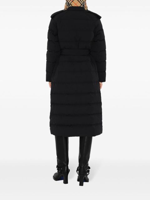 Burberry Shield-appliquéd puffer coat - Black