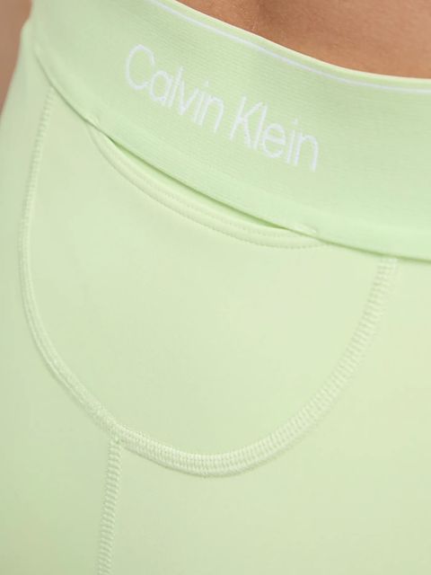 Calvin Klein Performance legginsy treningowe kolor zielony z nadrukiem LVGWS5L609