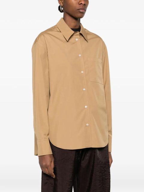 LouLou de Saison pocket curved hem shirt - Brown - zdjęcie produktu nr 2