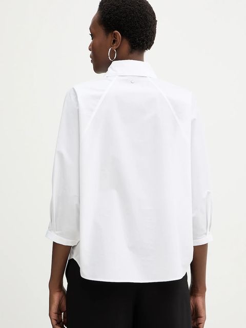 BOSS Orange koszula bawełniana C Belenta damska kolor biały relaxed z kołnierzykiem klasycznym 50553519 - zdjęcie produktu nr 2