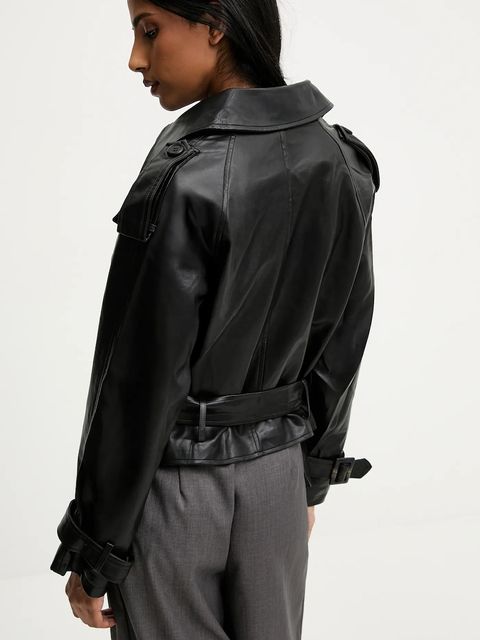 Answear.LAB ramoneska kolor czarny przejściowa oversize