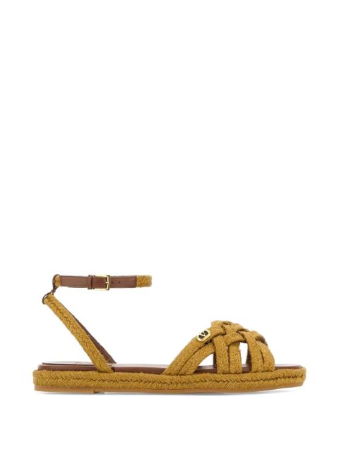 Valentino Garavani Vlogo raffia sandals - Neutrals - zdjęcie produktu nr 1