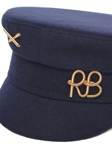 Ruslan Baginskiy cross logo baker boy hat - Blue