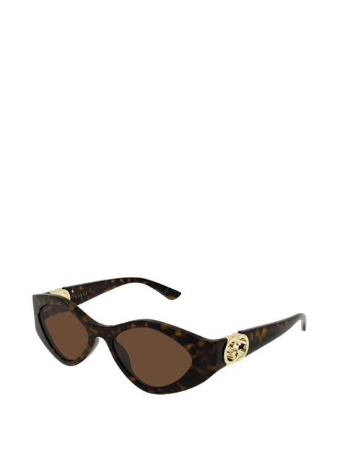 Gucci Eyewear geometric-frame sunglasses - Brown - zdjęcie produktu nr 2