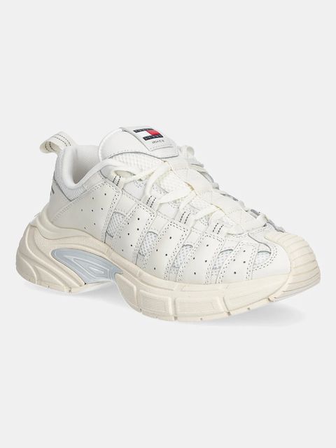 Tommy Jeans sneakersy skórzane ARCHIVE '95 damskie kolor beżowy EN0EN02865 - zdjęcie produktu nr 1