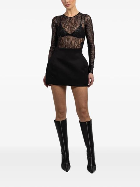 WARDROBE.NYC lace long-sleeve bodysuit - Black - zdjęcie produktu nr 2