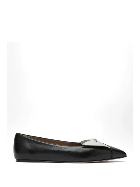 Ferragamo bow-detail pointed-toe ballet flats - Black - zdjęcie produktu nr 1