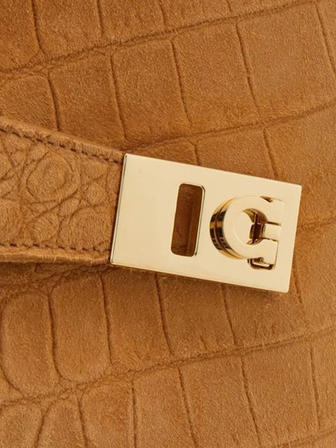 Ferragamo medium Hug suede shoulder bag - Brown